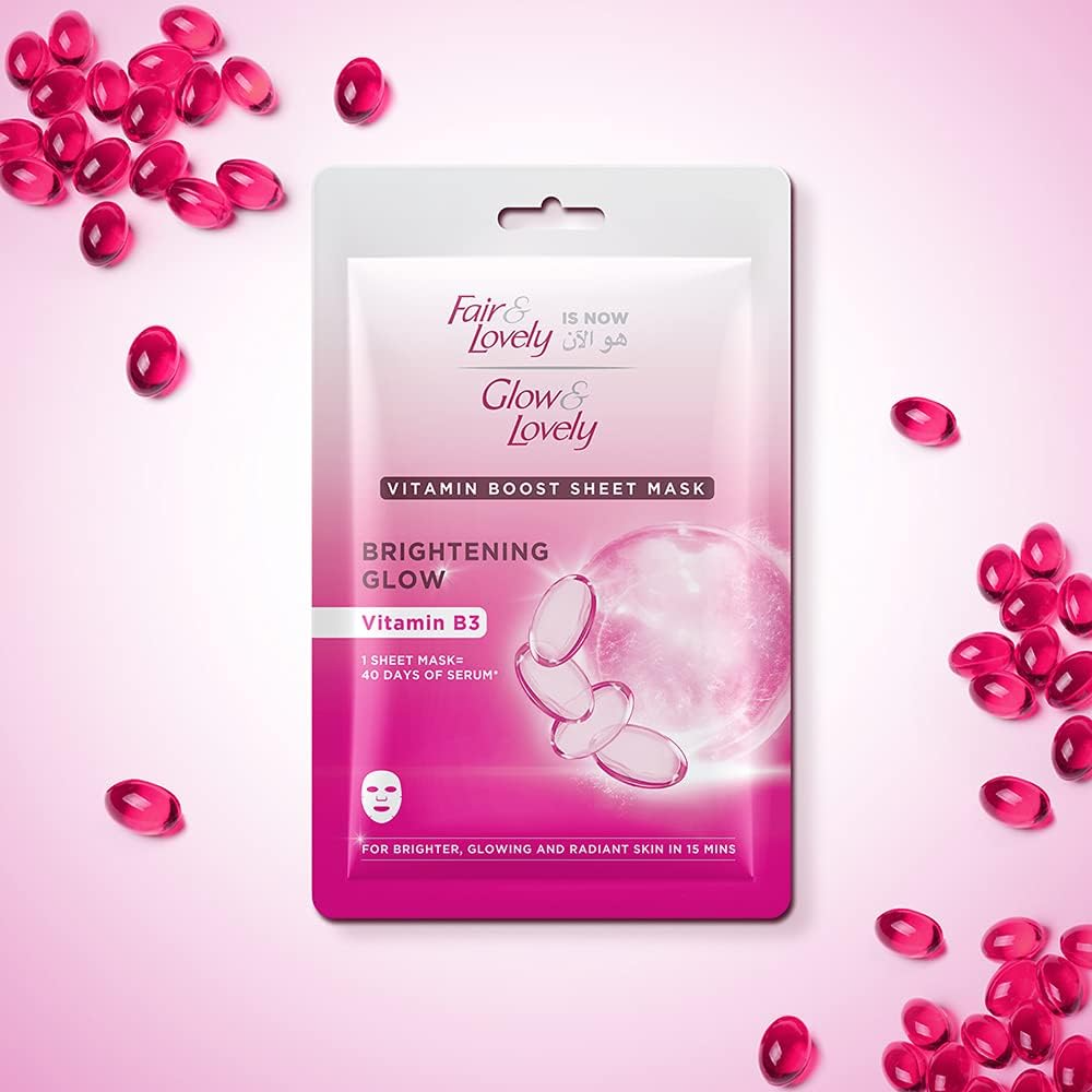 Glow & Lovely Vitamin B3 Brightening Glow Sheet Mask - 20g