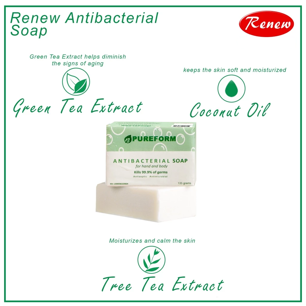 Pureform Antibacterial Soap For Hand & Body - 135g