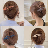 French Curved Design Hair Claw Clips - 6 Pcs (C132)