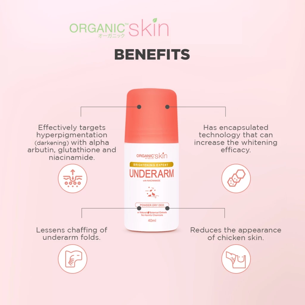 Organic Skin Brightening Expert Underarm Deodorant Roll On - 40ml