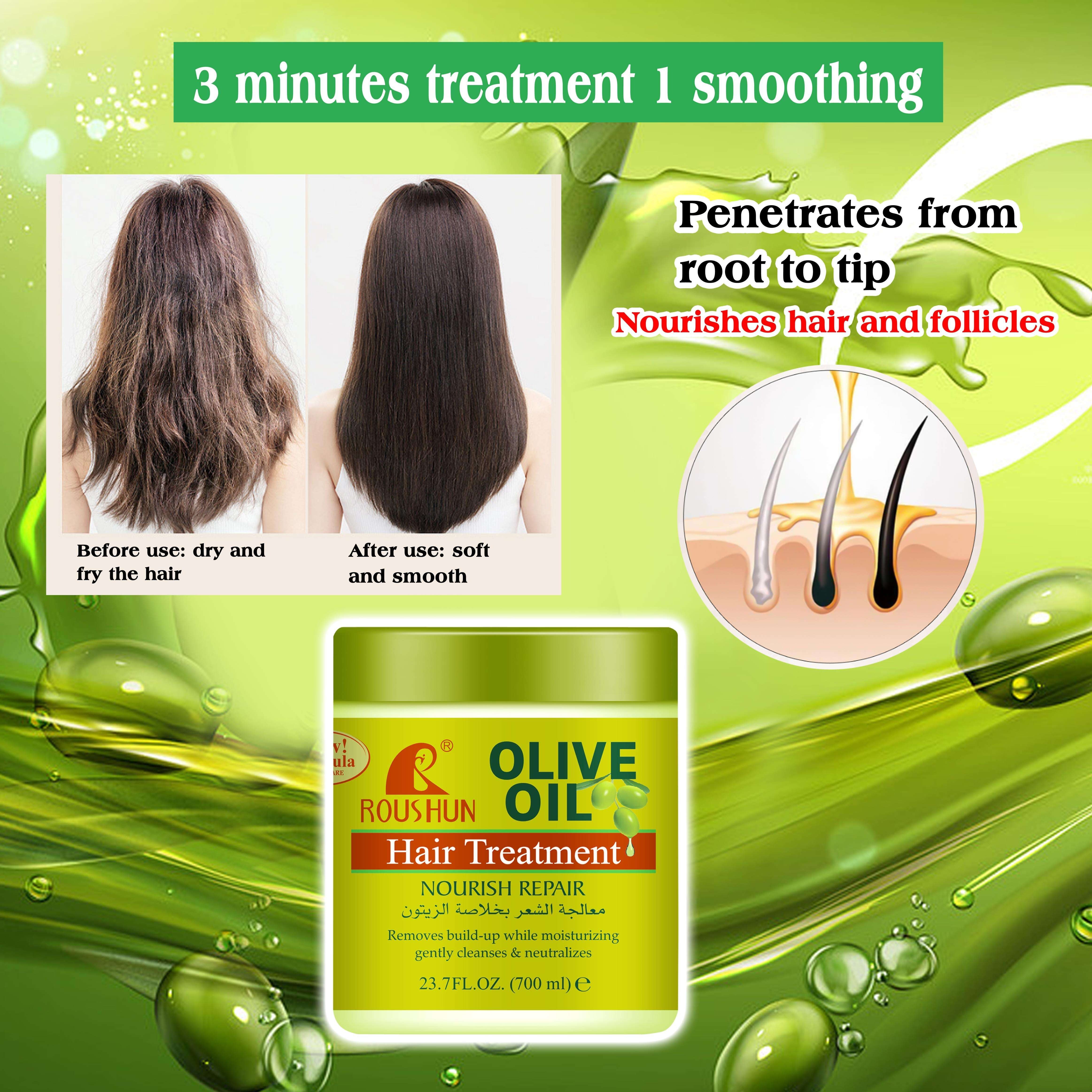 Roushun Olive Oil Nourish Repair Hair Care Mask - 500ml