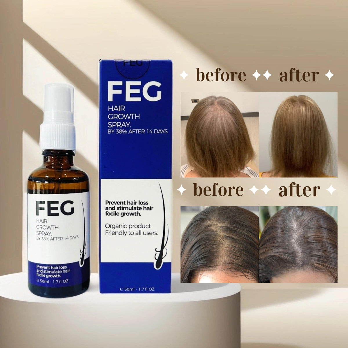 FEG Hair Growth Spray Prevent Hair Loss - 50ml