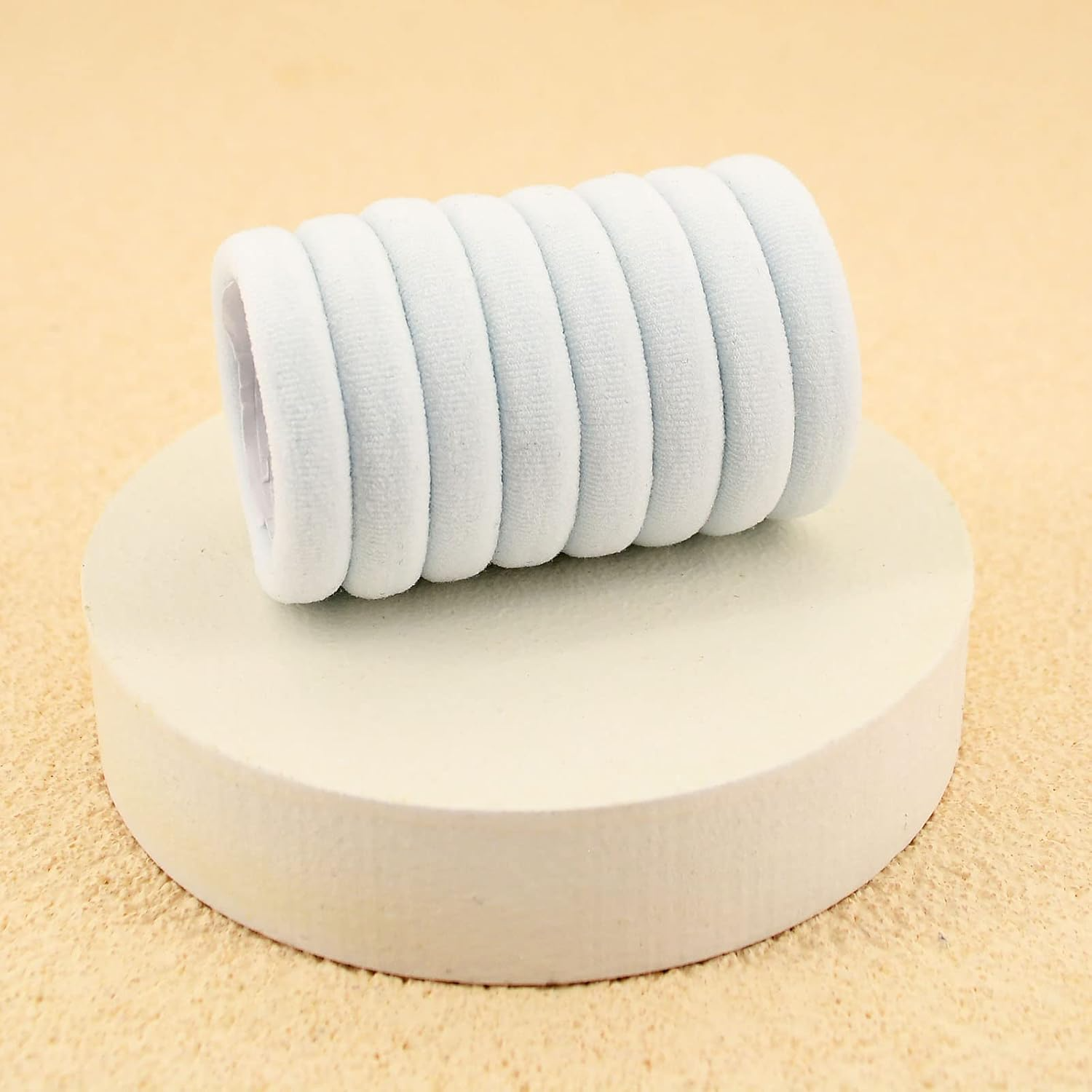 White Rubber Bands - 6 Pcs