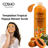 Cosmo Temptation Tropical Papaya Shower Scrub - 1000ml