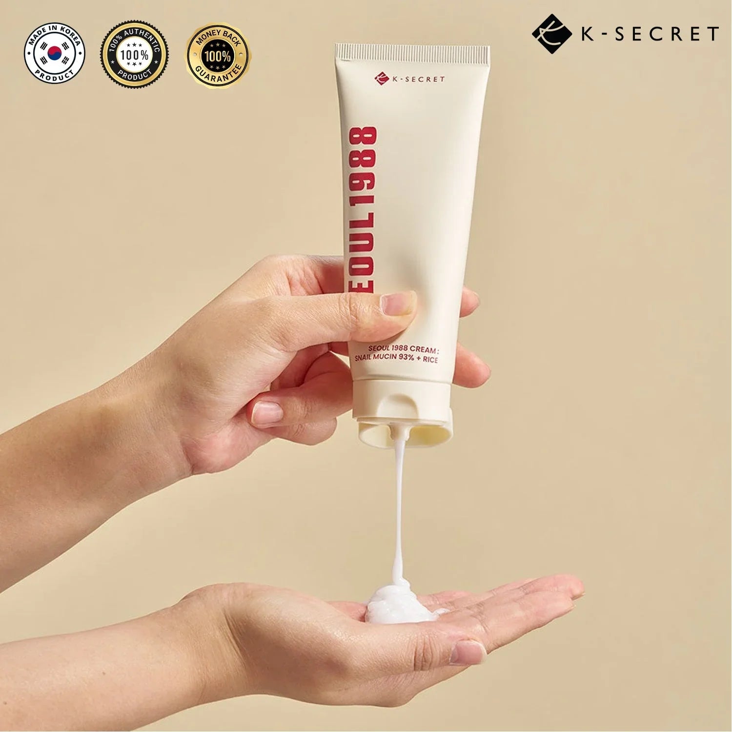 K-Secret Seoul 1988 Cream Snail Mucin 93% + Rice - 100ml