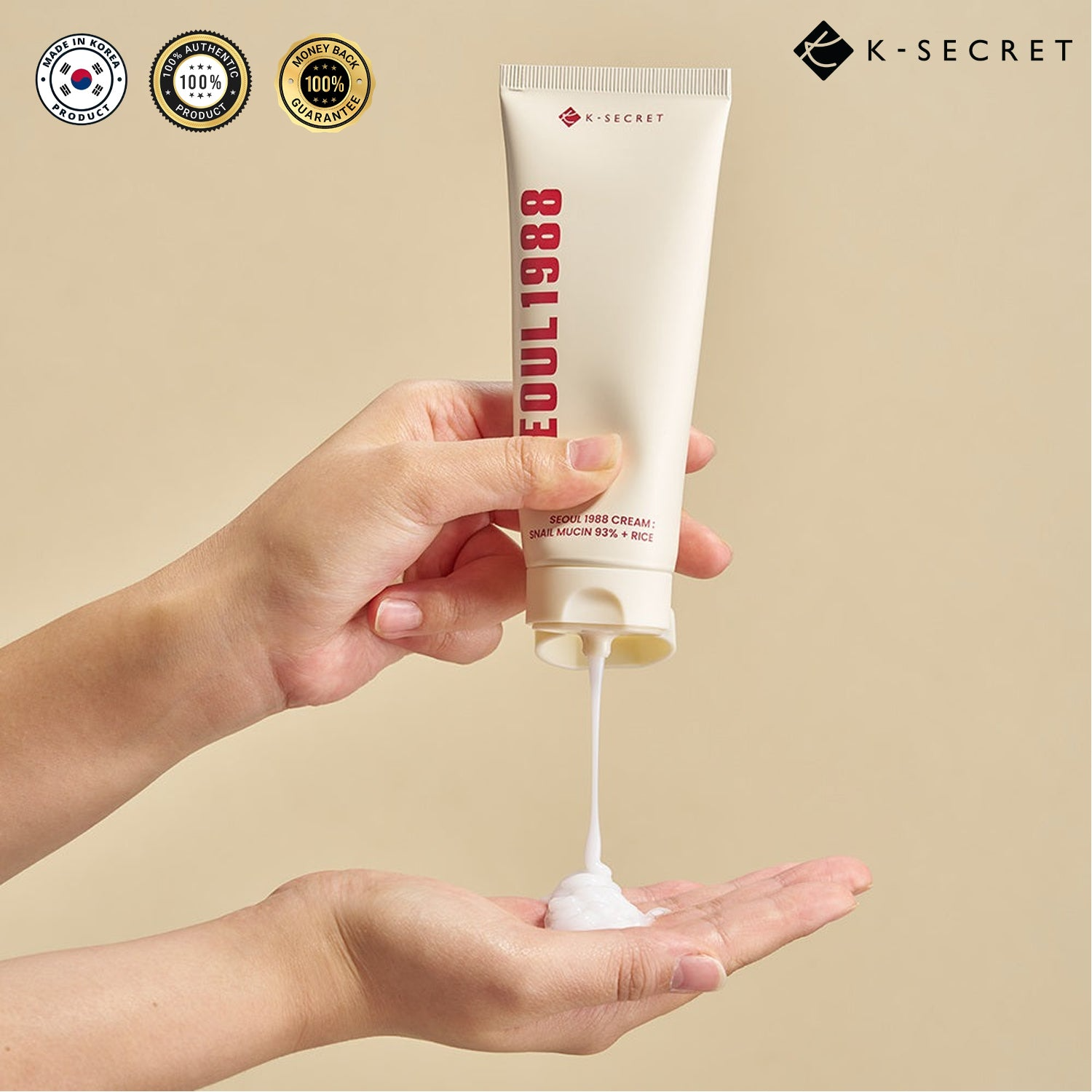 K-Secret Seoul 1988 Cream Snail Mucin 93% + Rice - 100ml
