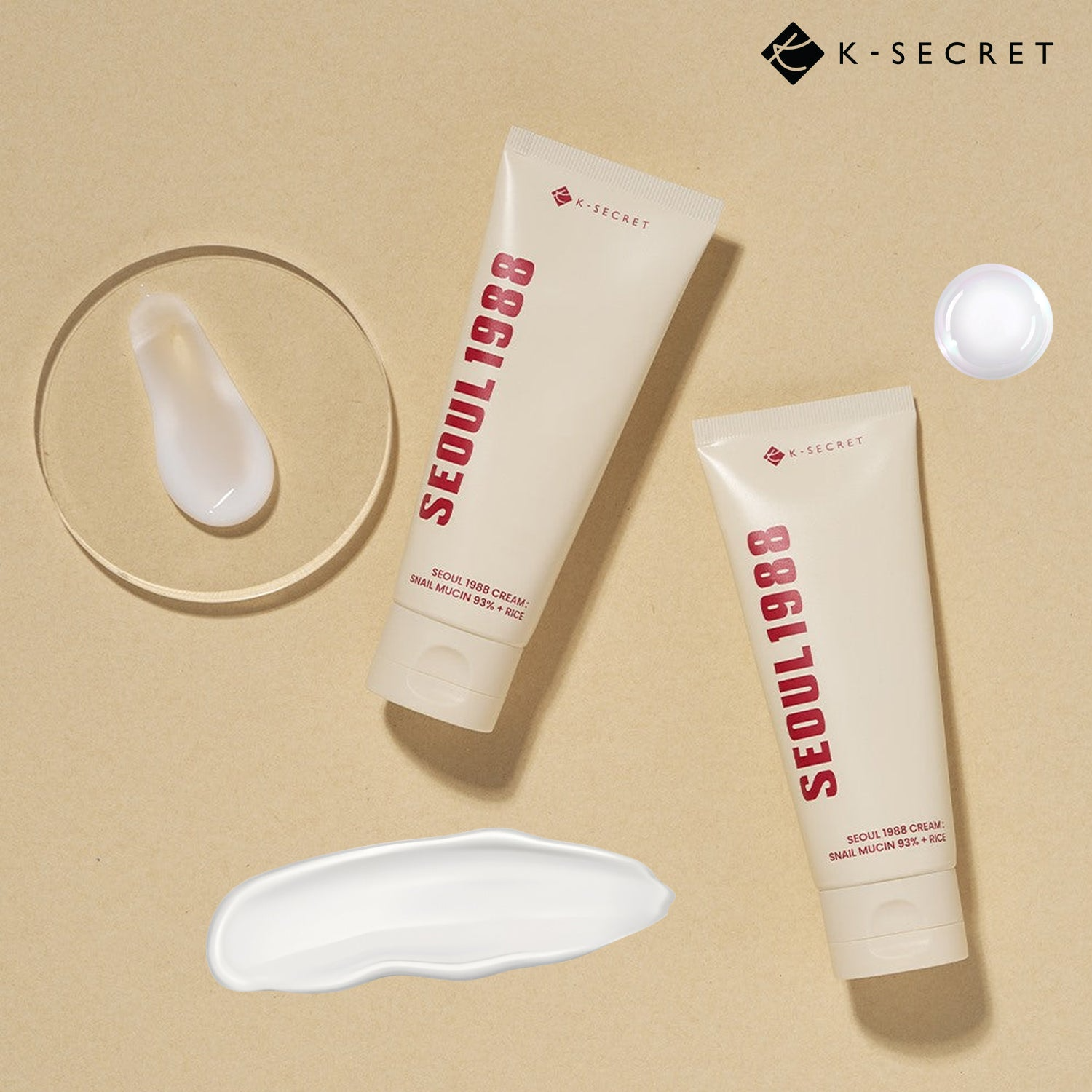 K-Secret Seoul 1988 Cream Snail Mucin 93% + Rice - 100ml