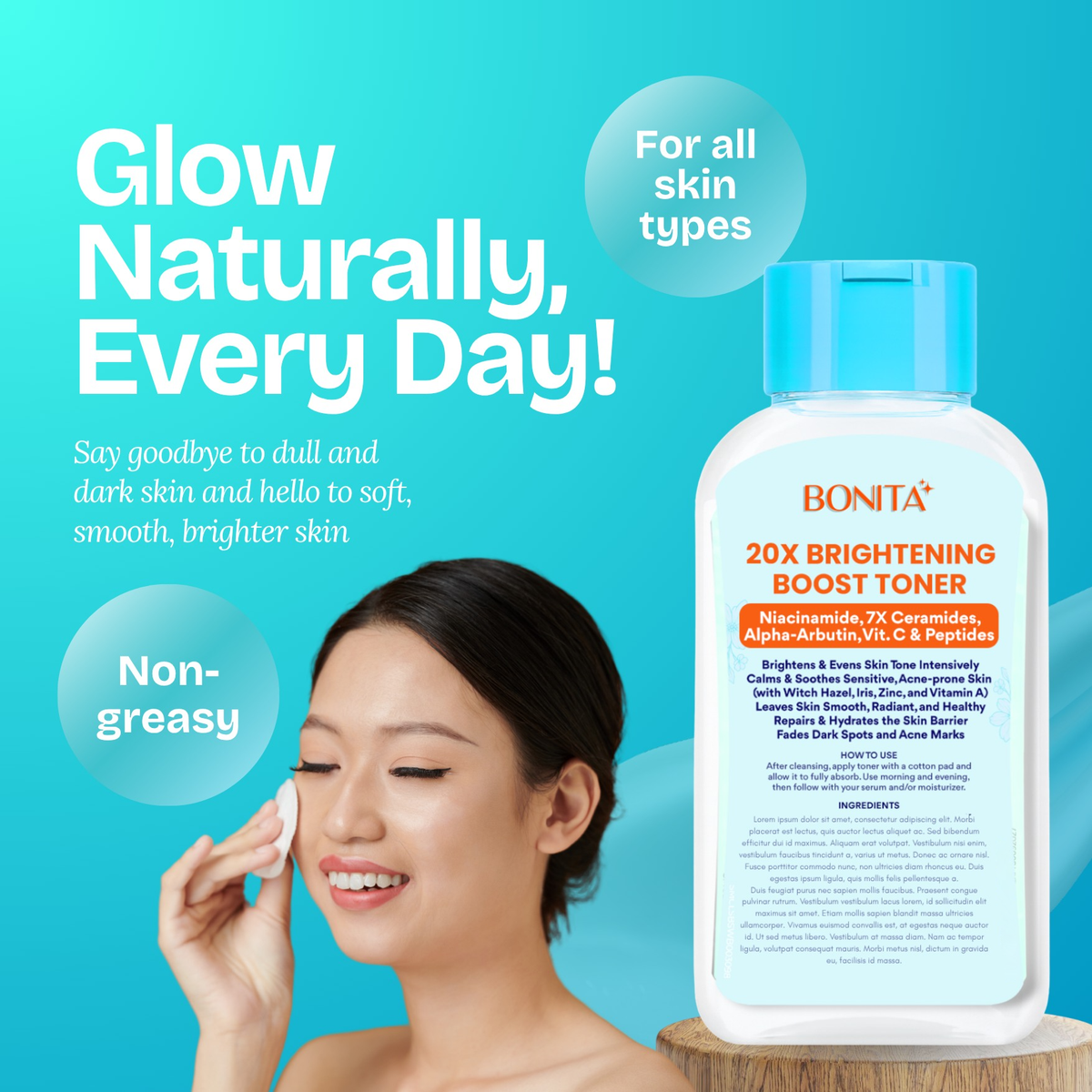 Bonita 20X Brightening Boost Toner - 125ml