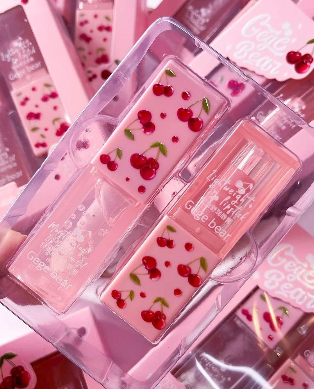 Gege Bear Light Moisturizing Cherry Lip Set