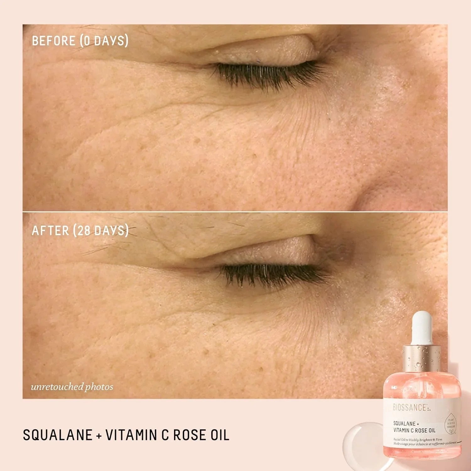 BIOSSANCE Squalane + Vitamin C Rose Face Oil - 30ml
