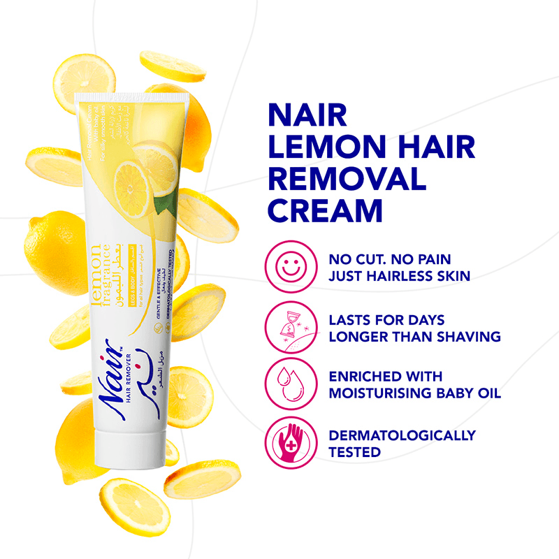 Nair Hair Remover Cream Lemon & Rose Fragrance - 2 × 110g (Offer)