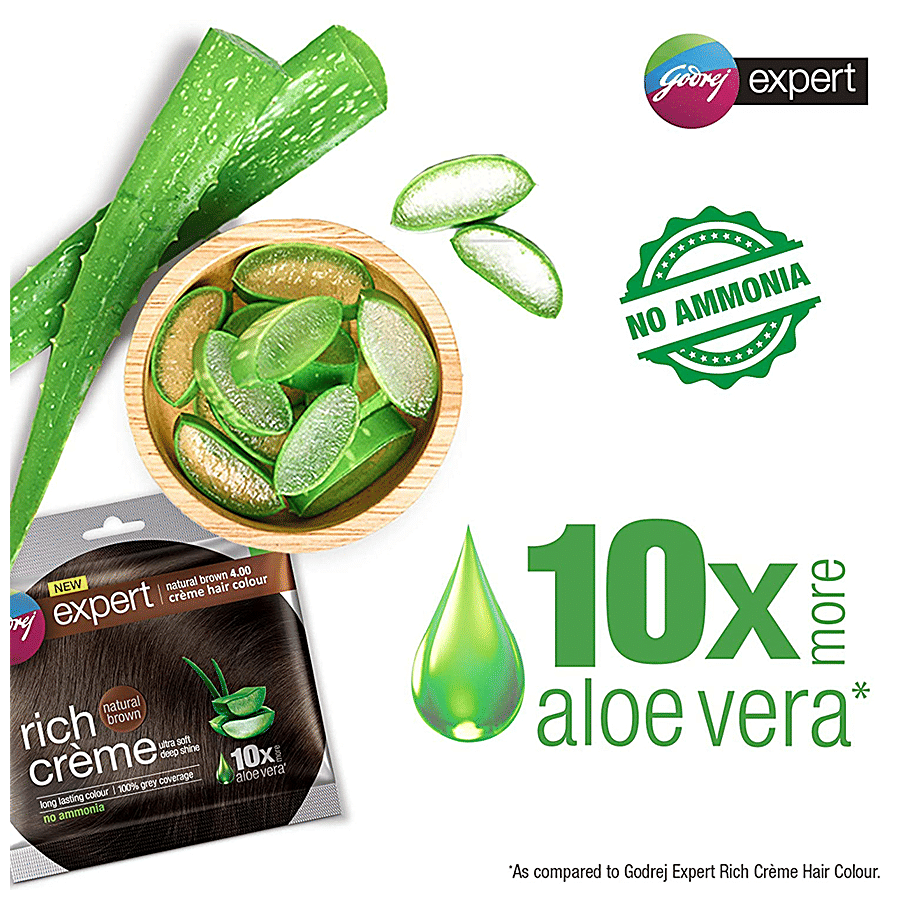 Godrej Expert Rich Creme Hair Color Natural Brown 4.00 - 20ml + 20ml