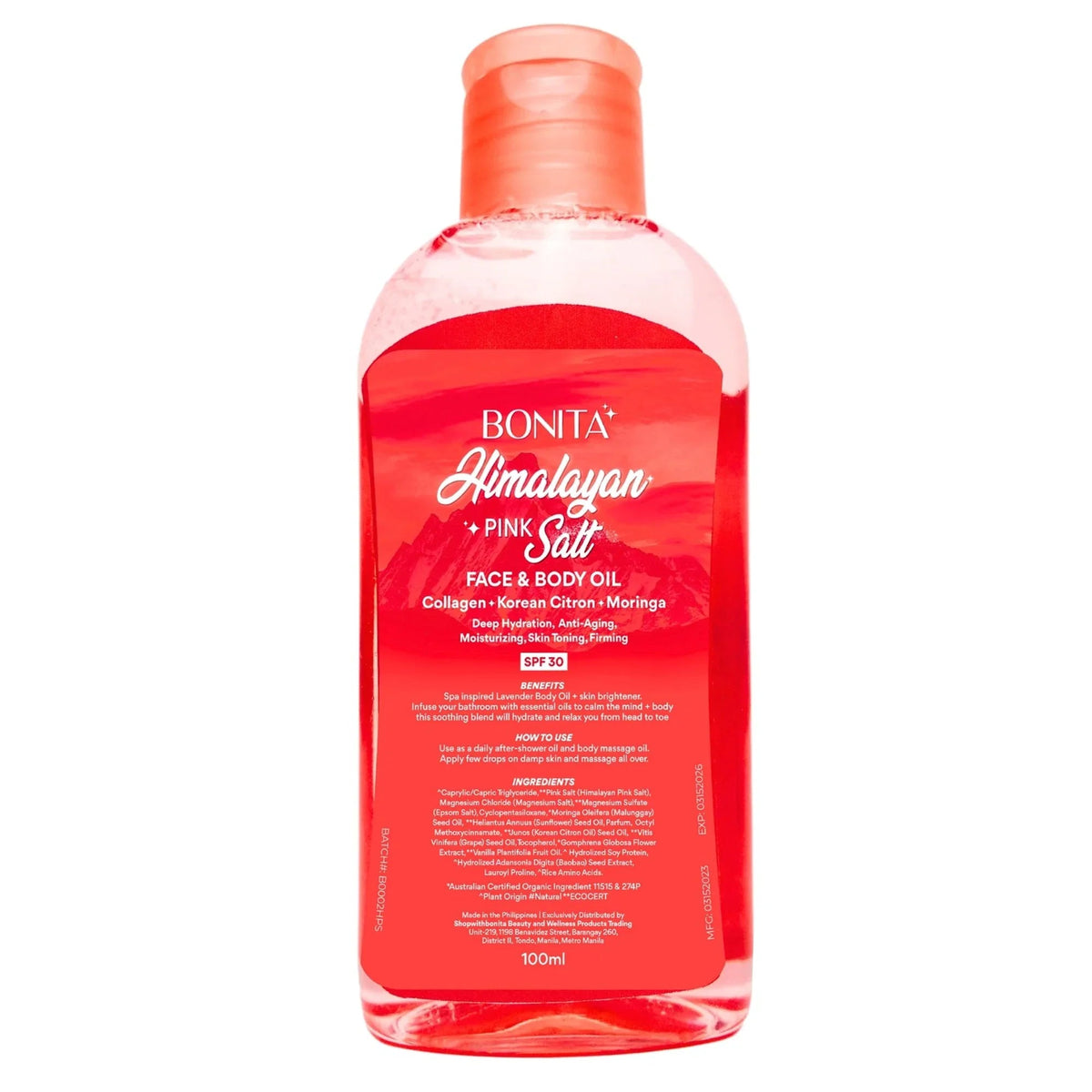 Bonita Himalayan Pink Salt Face & Body Oil SPF30 - 100ml