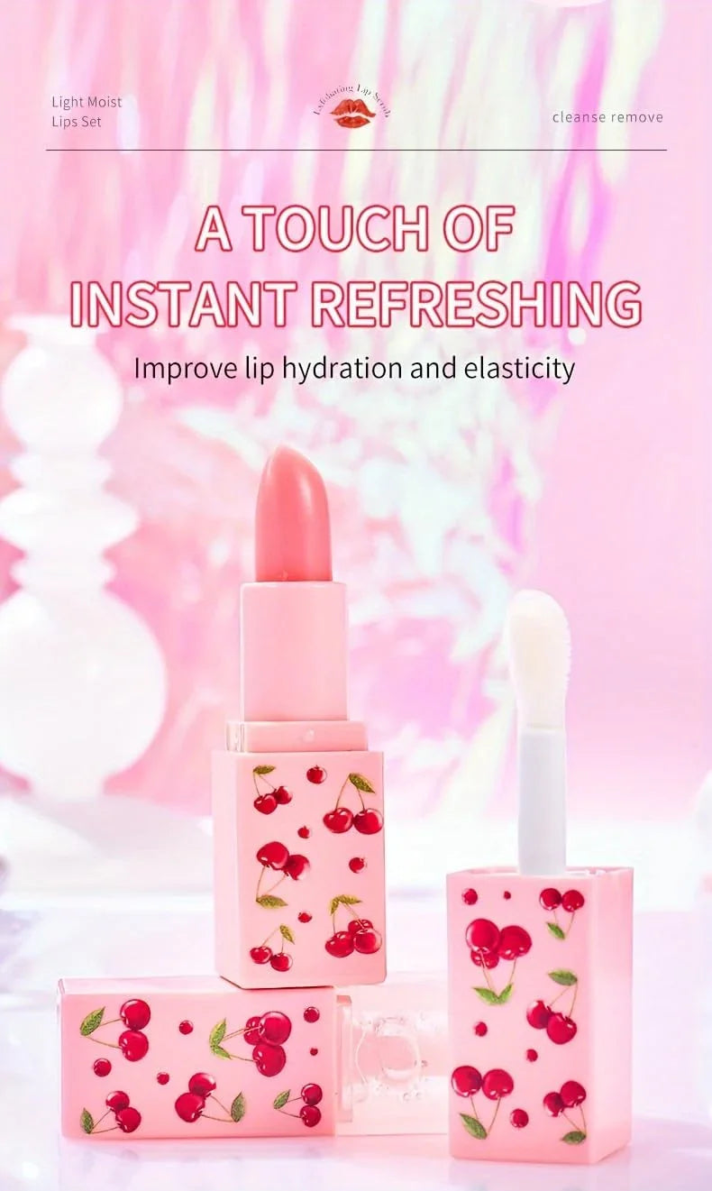 Gege Bear Light Moisturizing Cherry Lip Set