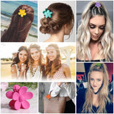 Unique Flower Design Small Hair Claw Clips - 12 Pcs (C142)