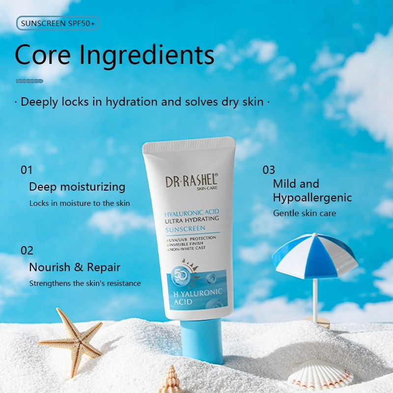 Dr.Rashel Hyaluronic Acid Ultra Hydrating Sunscreen SPF50 - 50g
