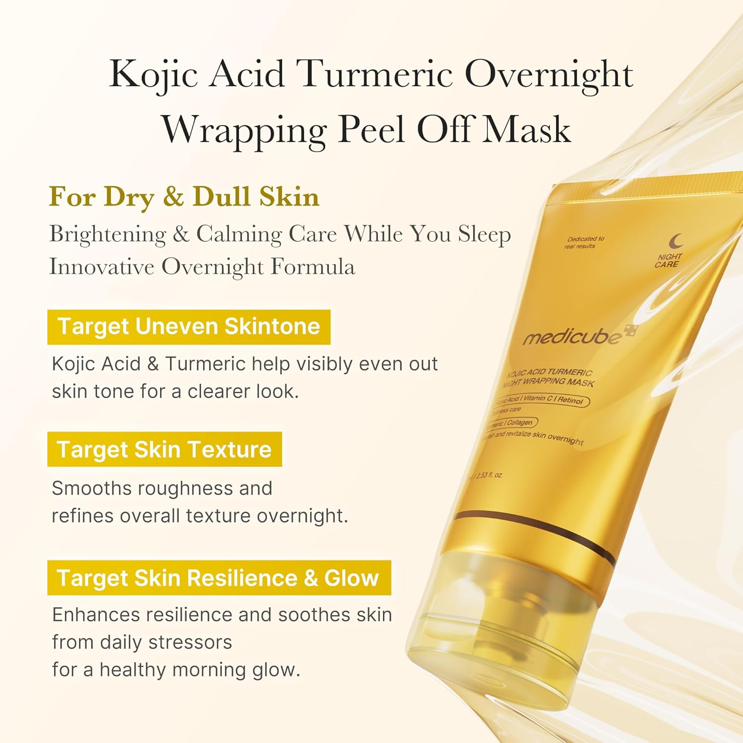Medicube Kojic Acid Turmeric Night Wrapping Mask - 75ml