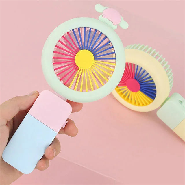 Portable Mini Handheld Rechargeable Fan With Light HQ66-25