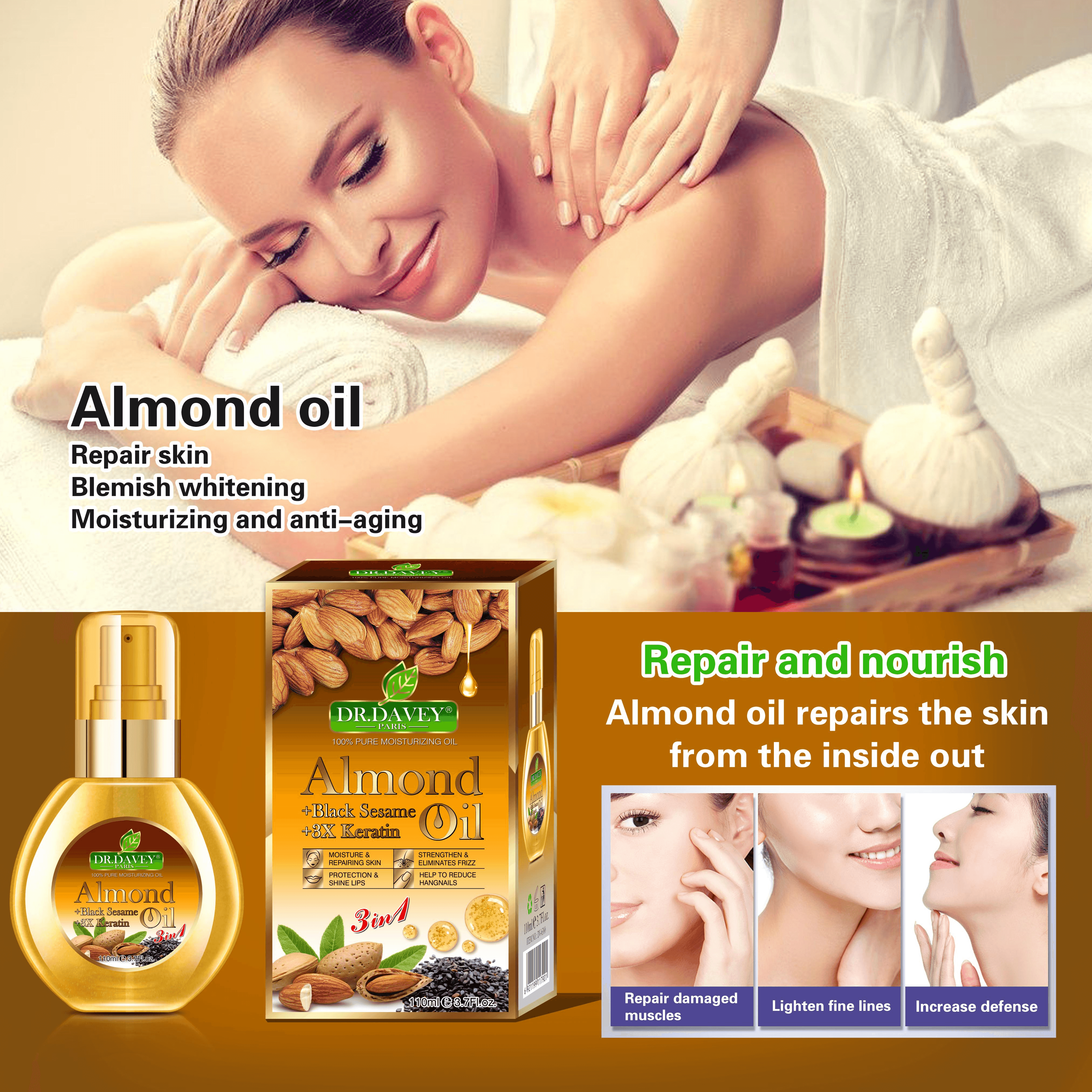 Dr Davey 3 In 1 Almond Oil - 110ml - Pinoyhyper