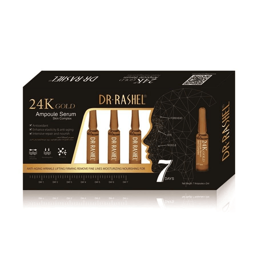 Dr.Rashel 24K Gold Ampoule Face Serum - 7 Ampoule X 2ml (Original) - Pinoyhyper