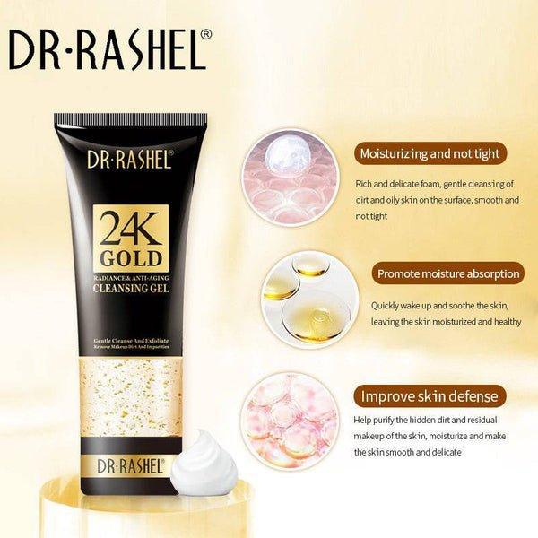 Dr. Rashel 24K Gold Radiance & Anti-Aging Cleansing Gel - 100gm - Pinoyhyper