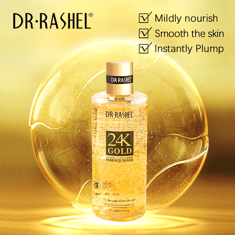 Dr.Rashel 24K Gold Radiance & Anti-Aging Essence Toner - 300ml - Pinoyhyper