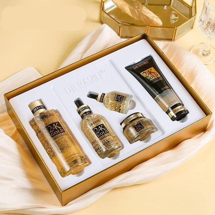 Dr Rashel 24K Gold Radiance &amp; Anti Aging Skin Care Set - 5 pcs Gift Box - Pinoyhyper