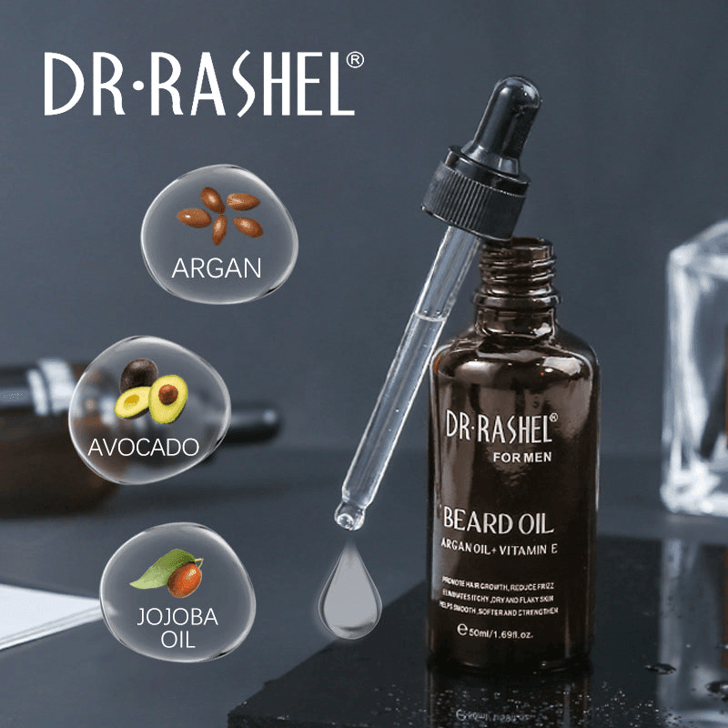 DR.RASHEL Argan + Vitamin E Beard Oil - 50ml - Pinoyhyper