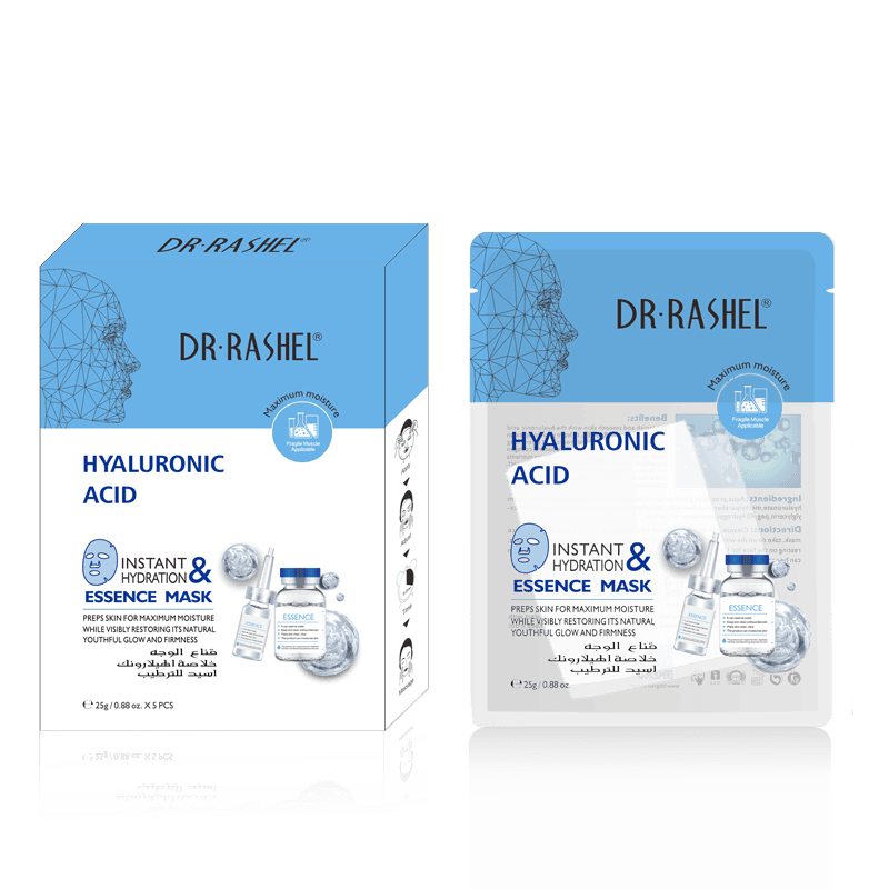 Dr.Rashel Hyaluronic Acid Instant Hydration & Essence Mask - 5 Pcs × 25g - Pinoyhyper