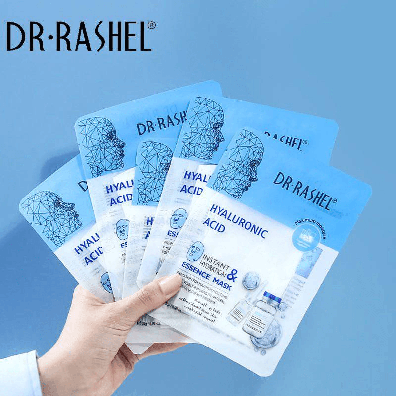 Dr.Rashel Hyaluronic Acid Instant Hydration & Essence Mask - 5 Pcs × 25g - Pinoyhyper