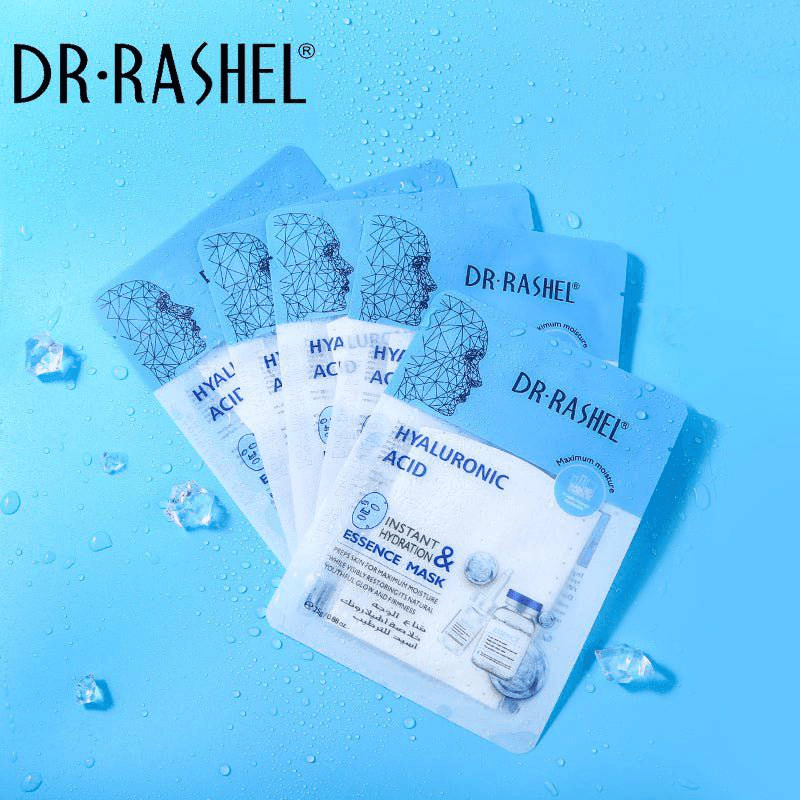 Dr.Rashel Hyaluronic Acid Instant Hydration & Essence Mask - 5 Pcs × 25g - Pinoyhyper