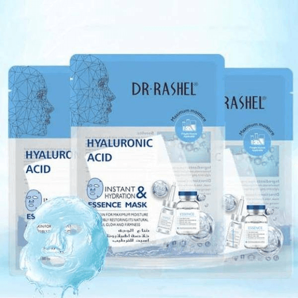 Dr.Rashel Hyaluronic Acid Instant Hydration & Essence Mask - 5 Pcs × 25g - Pinoyhyper