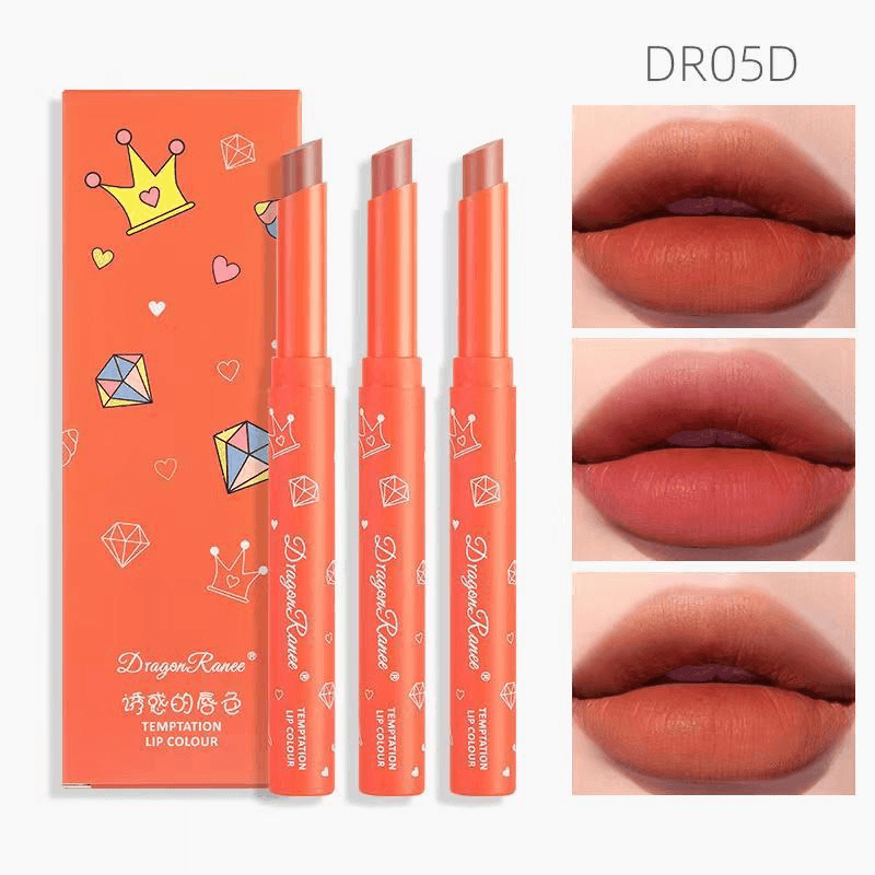 Dragon Ranee Lipstick Pen 3pcs Set Soft Silky Lip Gloss - DR05D - Pinoyhyper