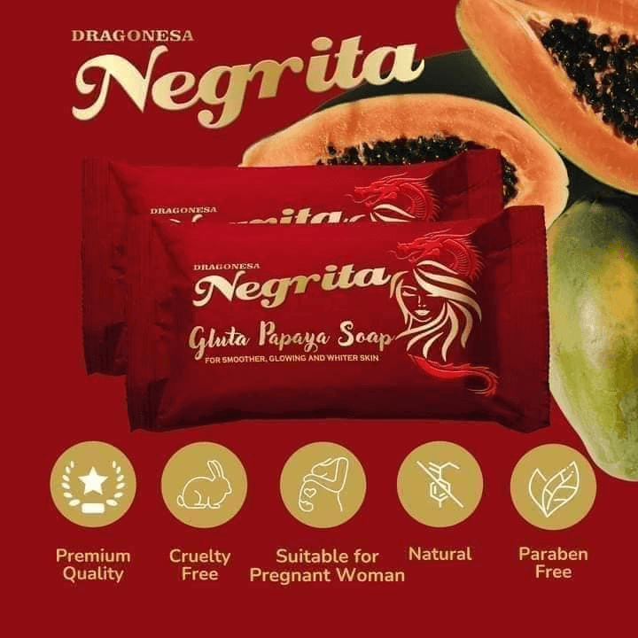 Dragonesa Negrita Gluta Papaya Soap - 70g - Pinoyhyper