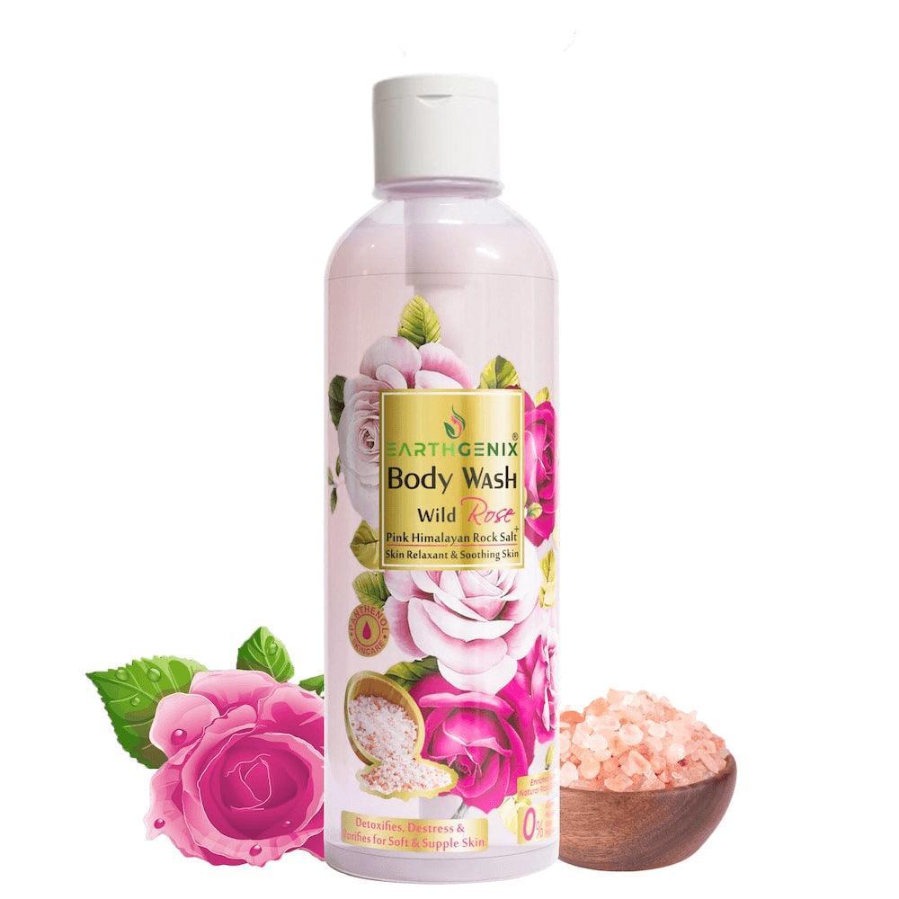 Earth Genix Body Wash Wild Rose + Pink Himalayan Rock Salt - 300ml - Pinoyhyper