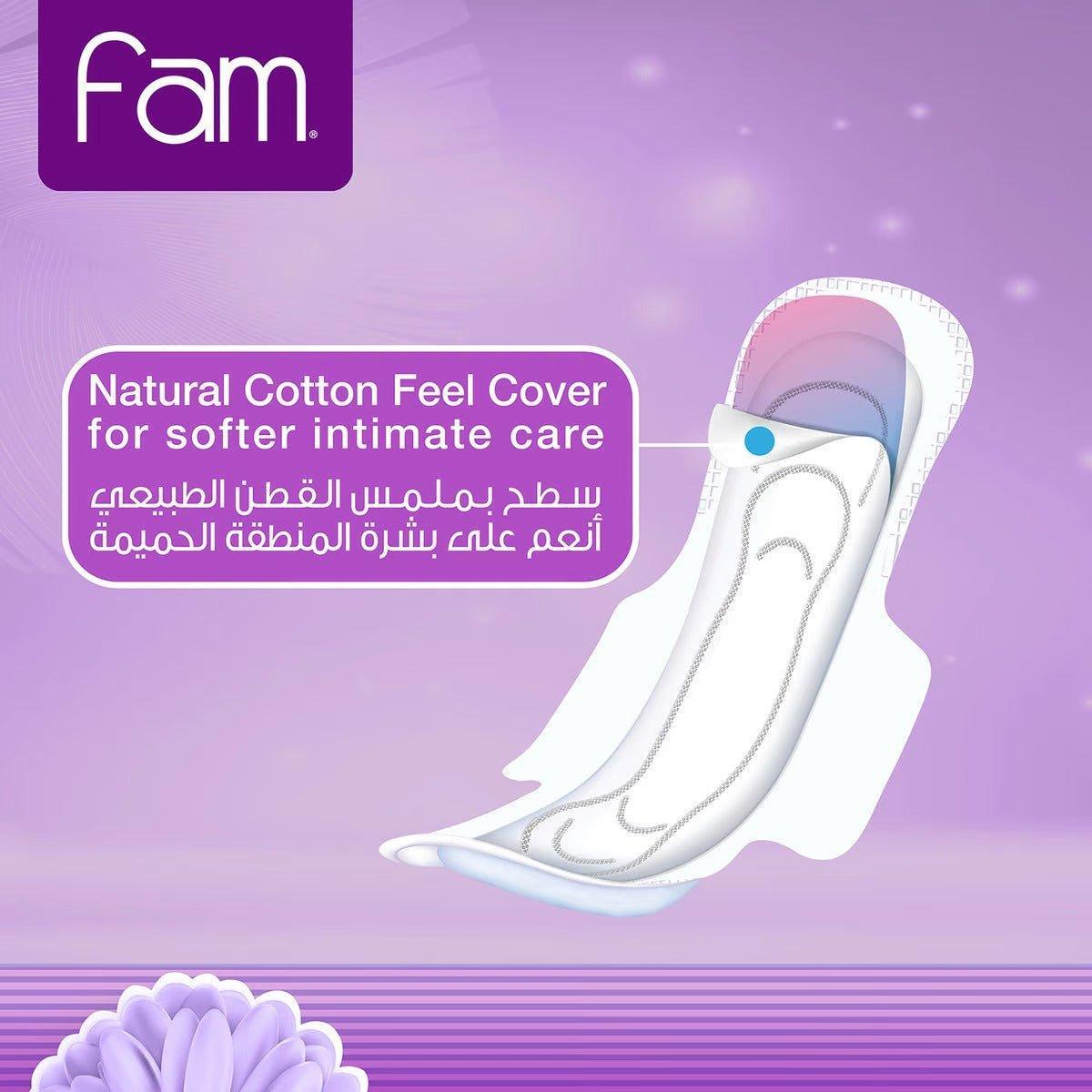Fam 48-Pads Natural Cotton Feel Napkin With Wings - Pinoyhyper