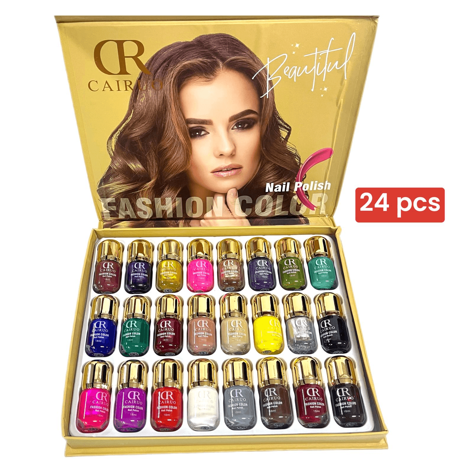 Fashion Color Nail Polish - 18ml × 24 Pcs - Pinoyhyper