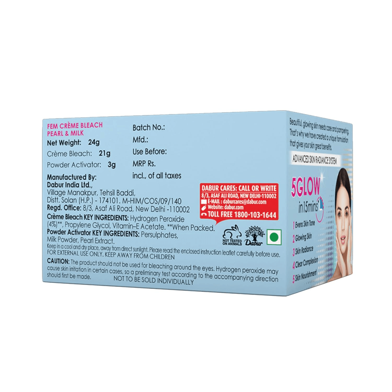 Fem Fairness (Pearl & Milk) Creme Bleach - 24g - Pinoyhyper