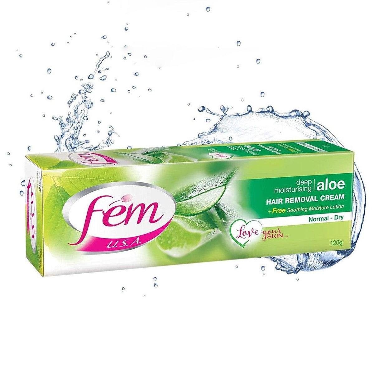 Fem USA Hair Removal Cream With Aloe Vera For Deep Moisturizing - 120g - Pinoyhyper