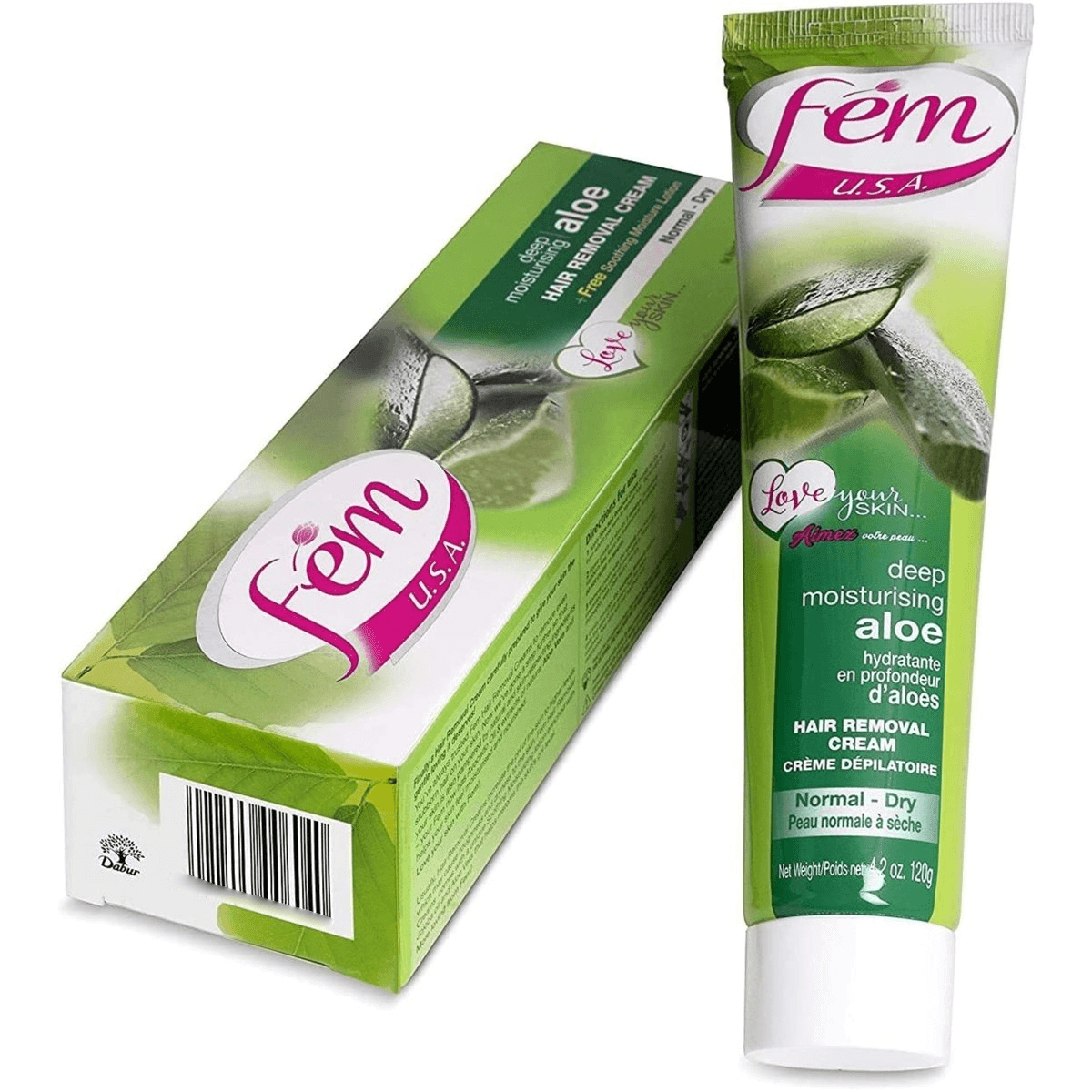 Fem USA Hair Removal Cream With Aloe Vera For Deep Moisturizing - 120g - Pinoyhyper