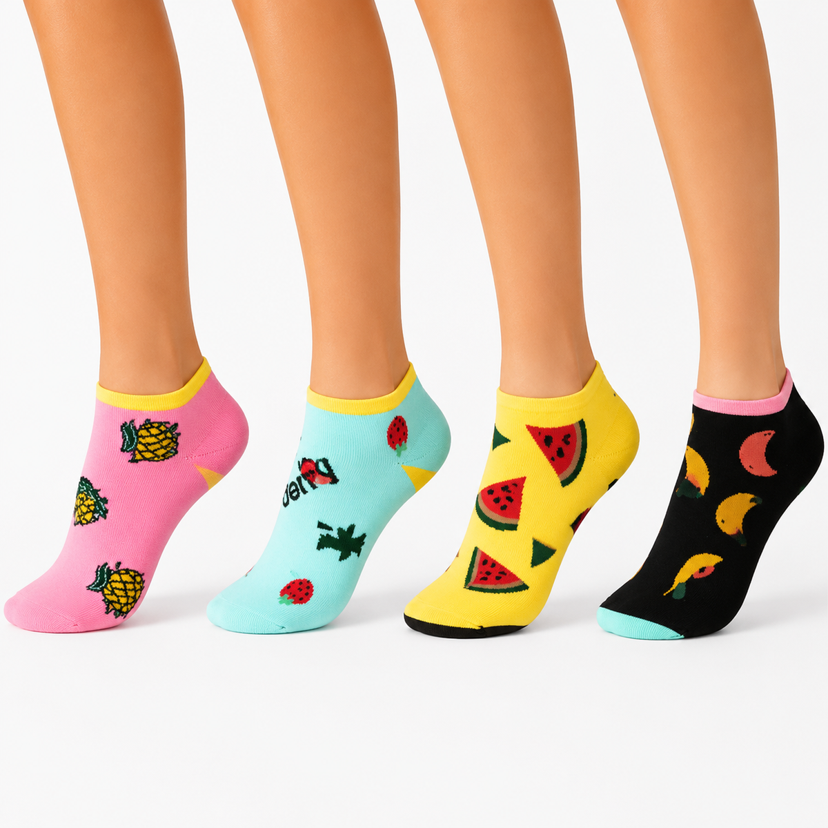 Comfortable Low Cut Summer Fruit Sock Pack- 3 Pairs