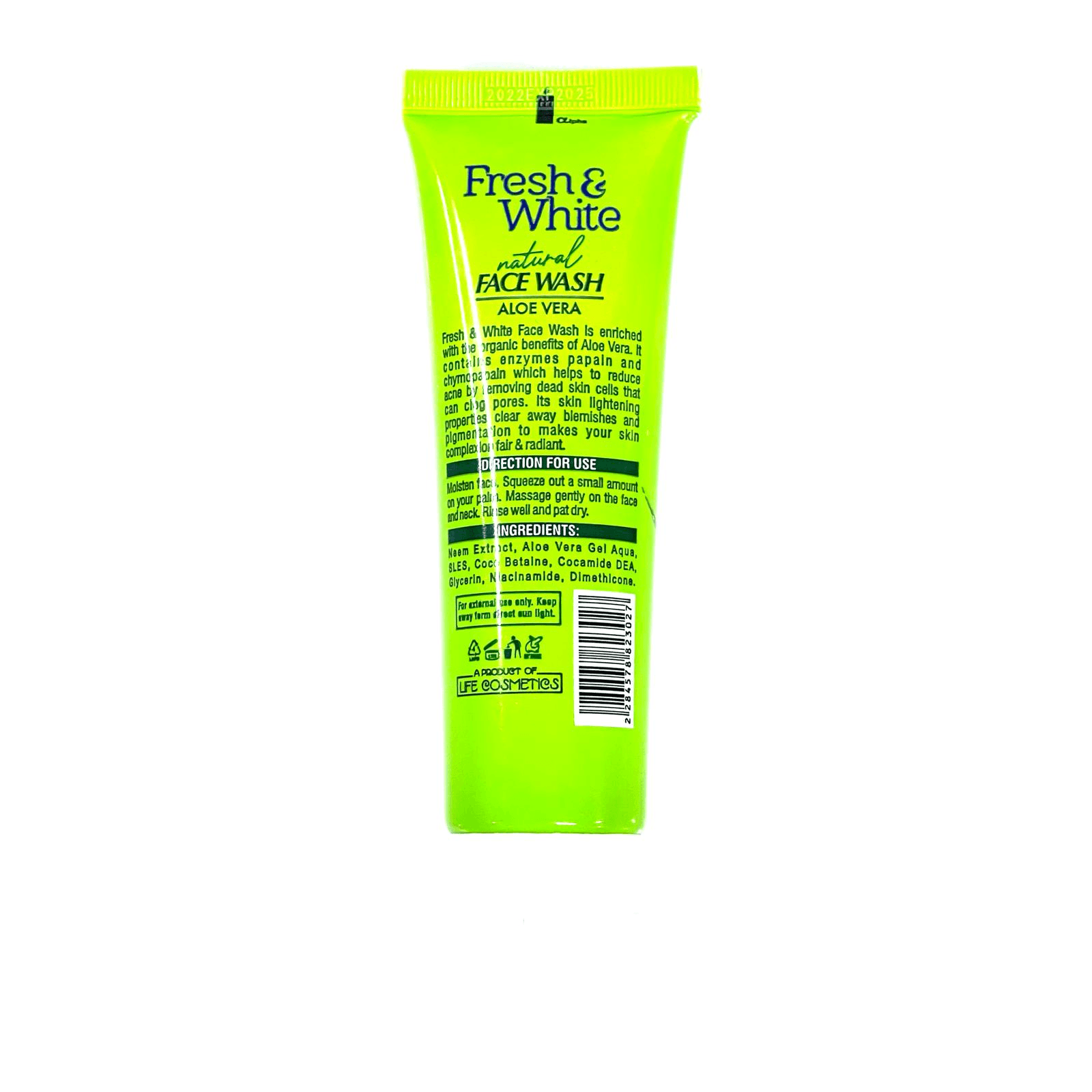 Fresh & White Natural Face Wash Aloe Vera - 75ml - Pinoyhyper