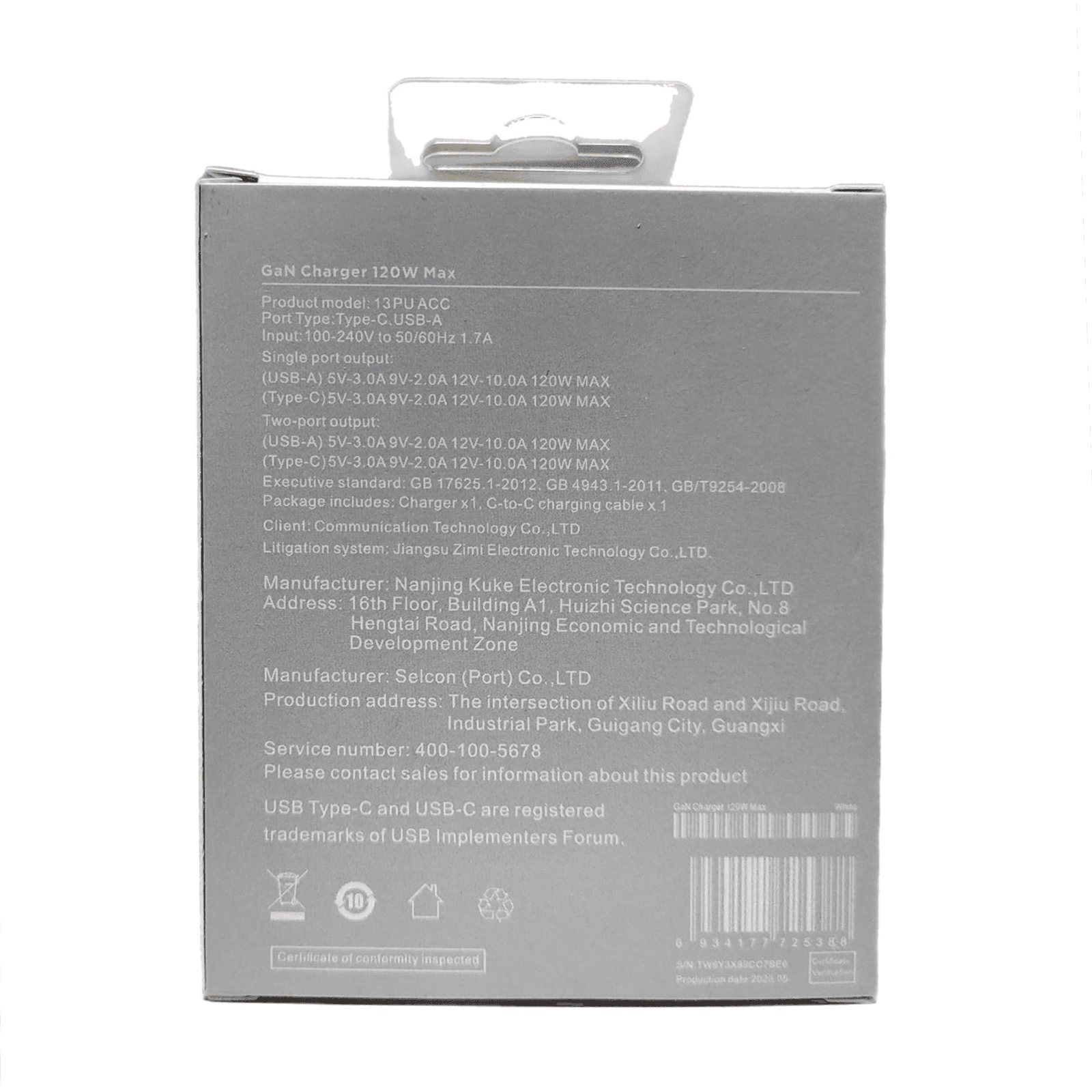 Gan Power Adapter 120W Max Fast Charger Type-C - Pinoyhyper