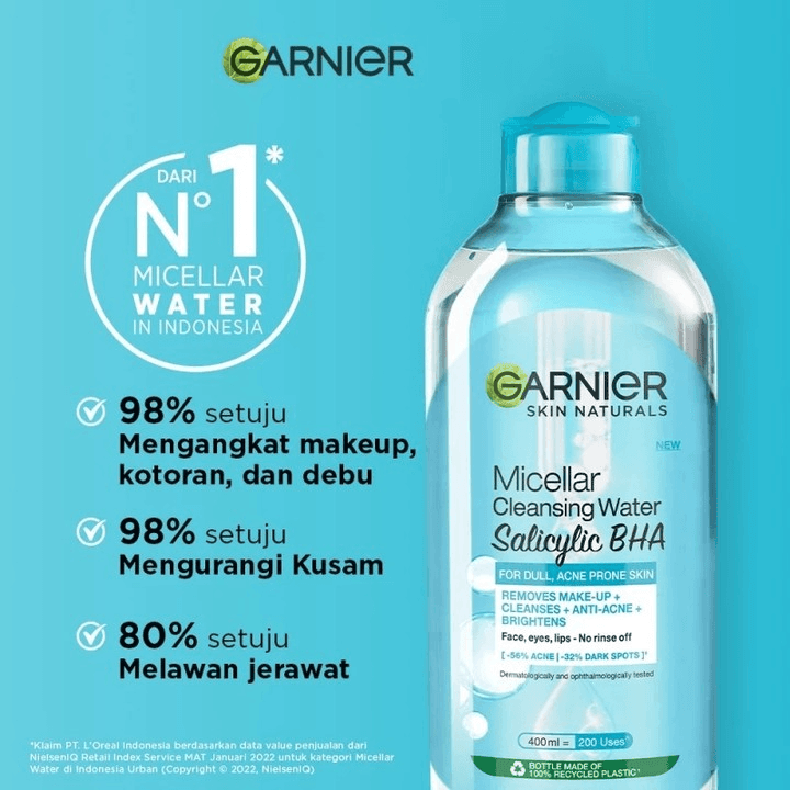 Garnier Micellar Salicyclic BHA Cleansing Water - 125ml - Pinoyhyper