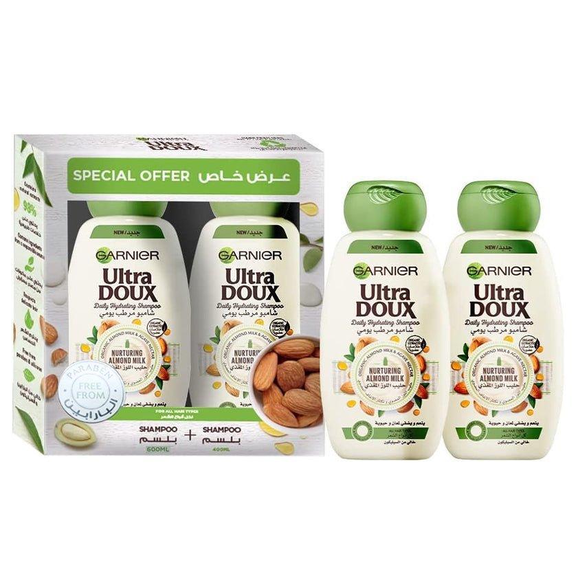 Garnier Ultra Doux Almond Milk Shampoo(1+1) 600ml+400ml - Pinoyhyper