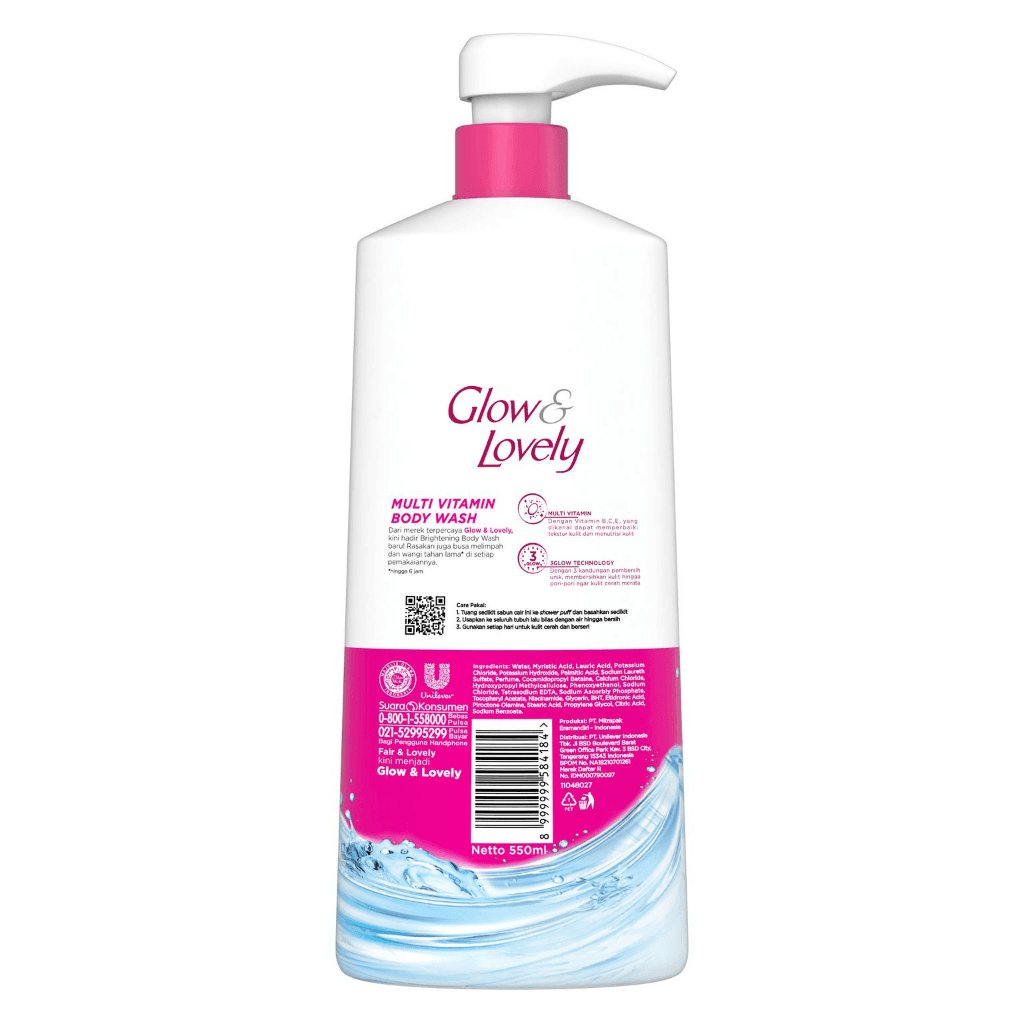 Glow & Lovely Brightening Bodywash With Multivitamin & Niacinamide - 550ml - Pinoyhyper