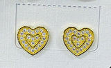 Golden Stainless Steel Stud Earings Heart - 746154 - Pinoyhyper