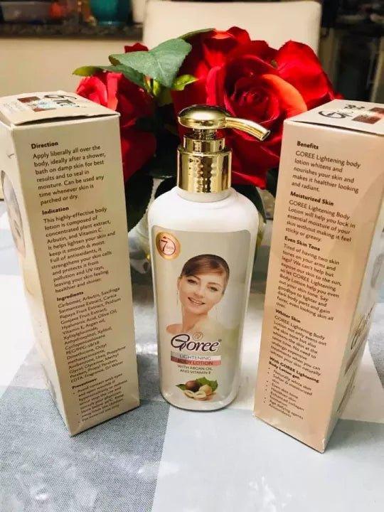 Goree Lightening Body Lotion (With Vitamin E & Argan Oil) - 200ml - Pinoyhyper