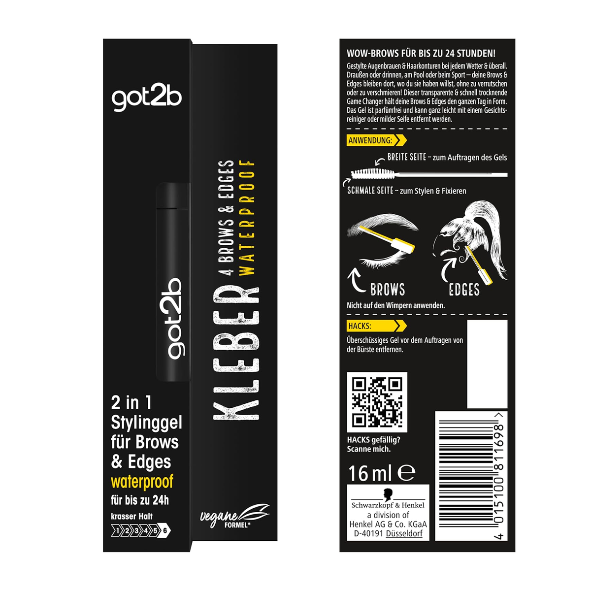 Got2b Kleber 4 Brows & Edges Waterproof Styling Gel - D40191