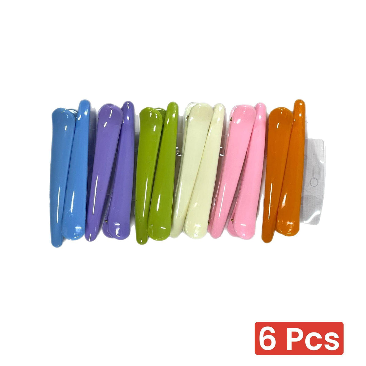 Hair Clip Colors Saloon Hair Clip - 6 Pcs (415846) - Pinoyhyper